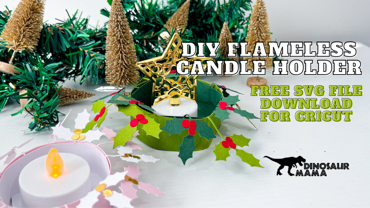 DIY Candle Holder with Cricut Christmas Flameless Votive Craft